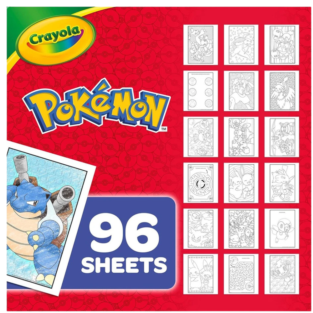 Crayola Pokémon Colouring Book with Stickers 96 Pages Activity Book for Ages 3+