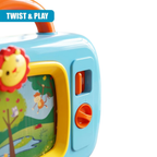 My First TV Baby Musical Toy Safari Animals Rotating Screen Wind Up Lullaby Sensory Play