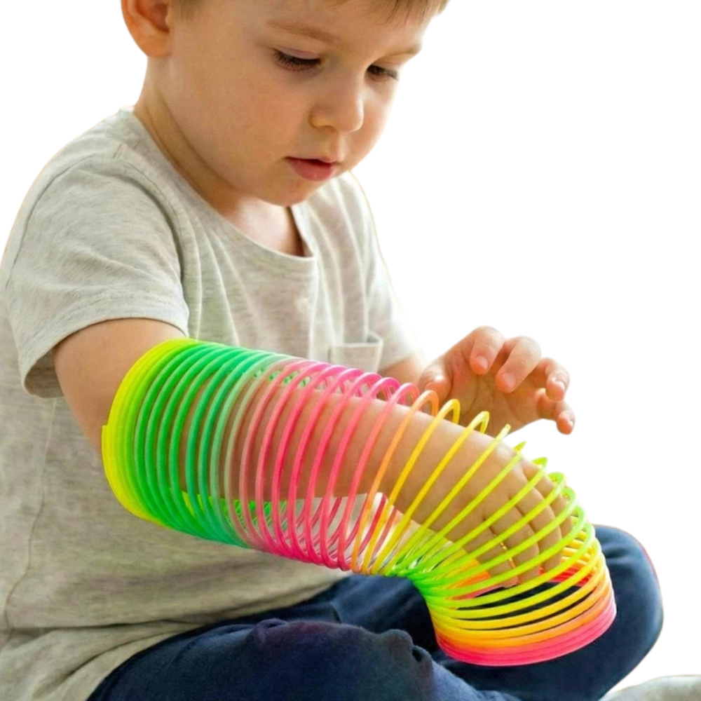 Large Slinky Magic Spring Toy Set of 12 Rainbow Kids Fidget Party Bag Fillers