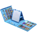 Rls 208 Piece Deluxe Blue Colouring Art Set in Portable Case for Kids Drawing and Painting