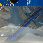 3 Piece Boeing Airliner Travel Plane Set Diecast Model Toys Blue Aircraft Collectible Set