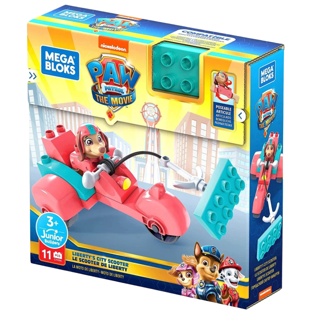 Paw Patrol the Movie Liberty's City Scooter Mega Bloks Building Set Mattel Toy