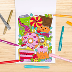 Abeec Sweet Treats Scented Metallic Colouring Set 8 Markers Stickers Art Kit 3+ Kids