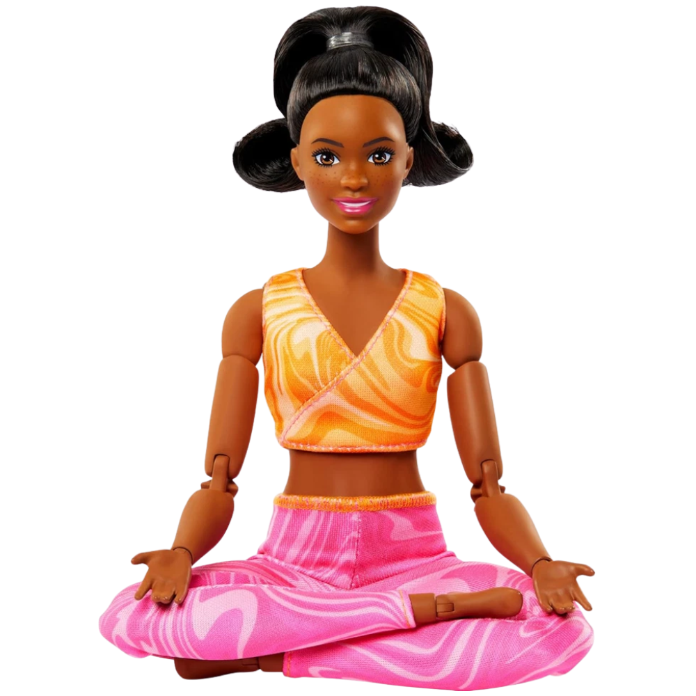Barbie Made to Move Fashion Doll Brunette 22 Points Articulation Sports Top Yoga Pants New