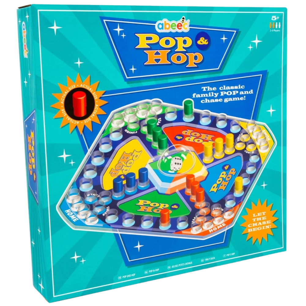 Pop and Hop Board Game for Kids & Family Ludo Style Dice Game 2-4 Players Classic Games