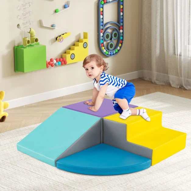 4-Piece Infant Baby Foam Climb & Crawl Block Play Set