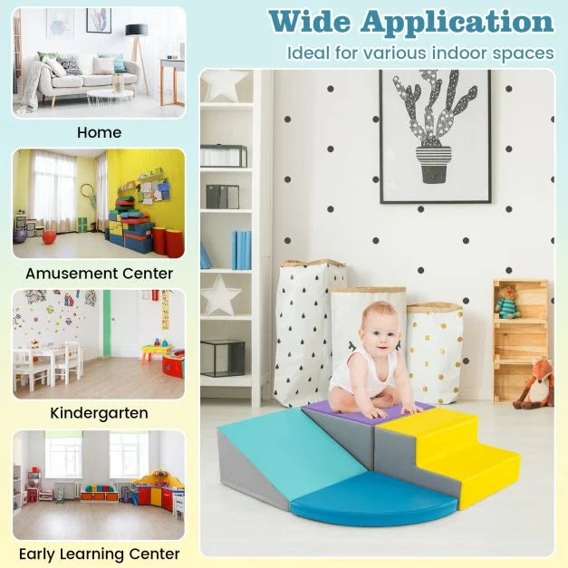 4-Piece Infant Baby Foam Climb & Crawl Block Play Set