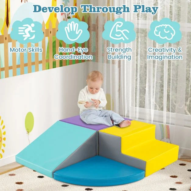 4-Piece Infant Baby Foam Climb & Crawl Block Play Set