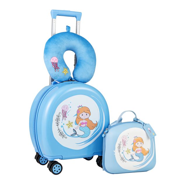 Kids 4-Piece Travel Luggage Set with Suitcases and Bags