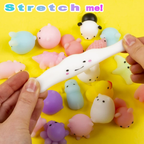 Abeec 24 Mini Squishies Sensory Fidget Animal Toys Kids Stress Relief Party Bag