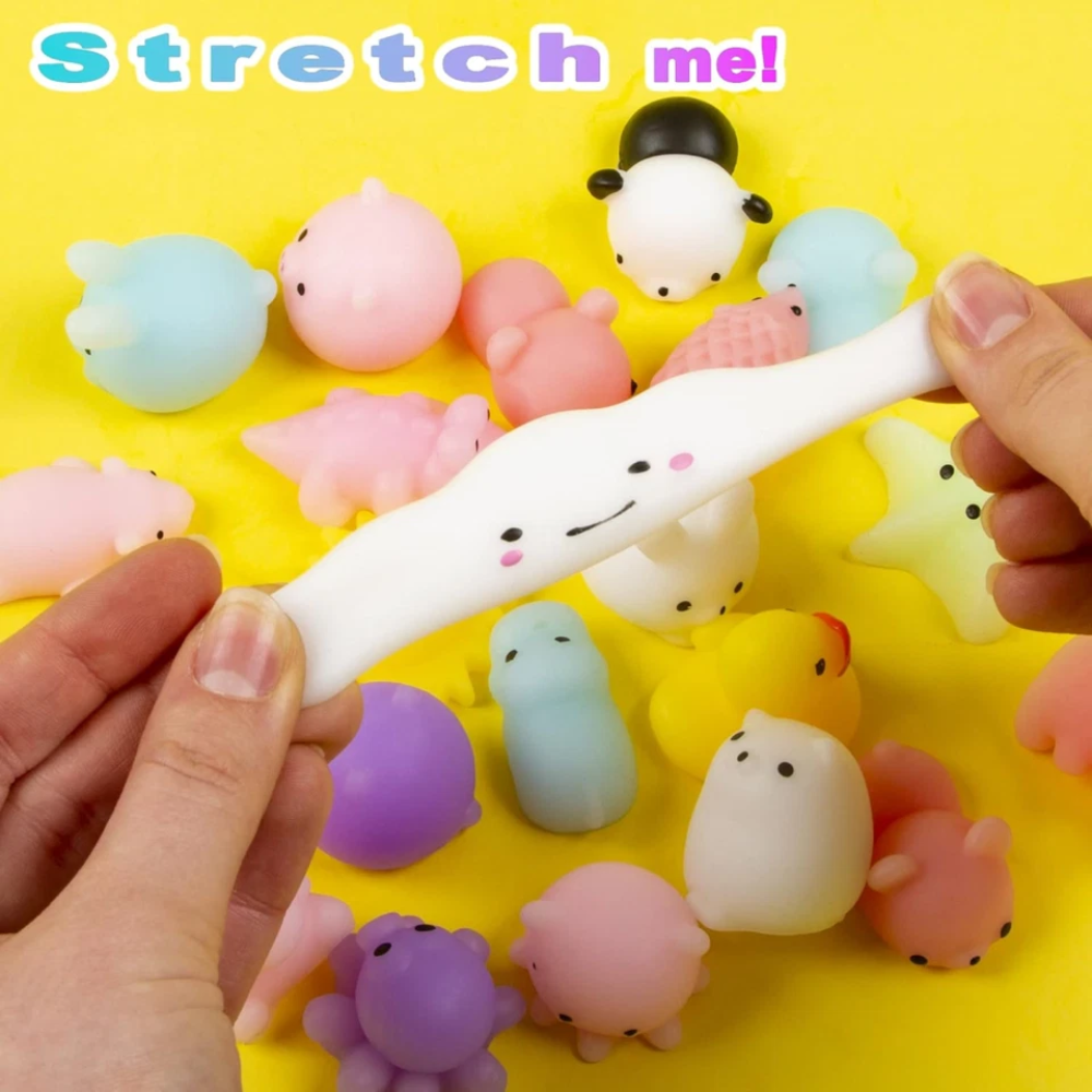 Abeec 24 Mini Squishies Sensory Fidget Animal Toys Kids Stress Relief Party Bag