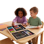Kids Art Set 67pc Colouring Painting Supplies Pencils Crayons Wooden Box Craft Kit Toy Set