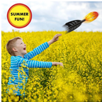 Abeec Whistle Rocket Throwing Toy for Kids Outdoor Air Rocket Launcher 2 Foam Rockets