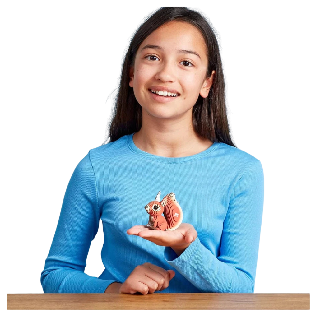 Eugy Squirrel 3d Craft Cardboard Model Kit Eco-Friendly Creative Puzzle & Collectible Toy for Kids Ages 6+