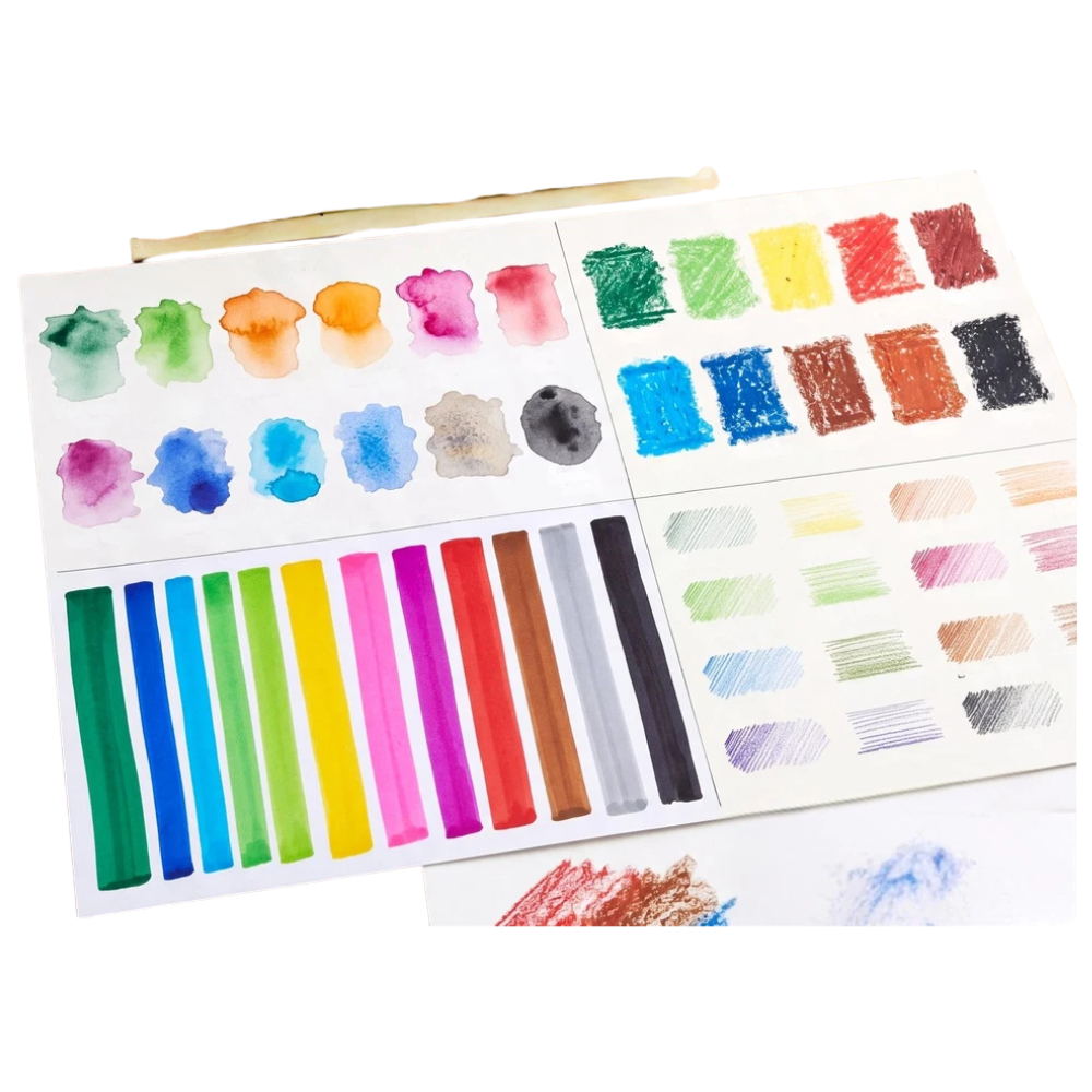 Kids Art Set 54 Pc Children's Painting Supplies Colouring Pencils Stationery Kit for Kids
