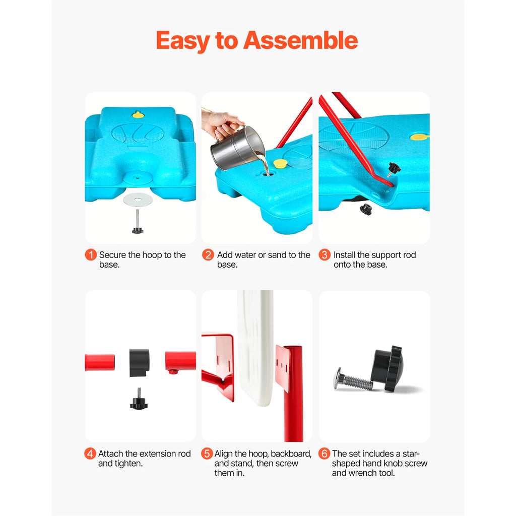 Adjustable Toddler Basketball Hoop 104–190CM Kids Indoor Outdoor Sport Toy Set