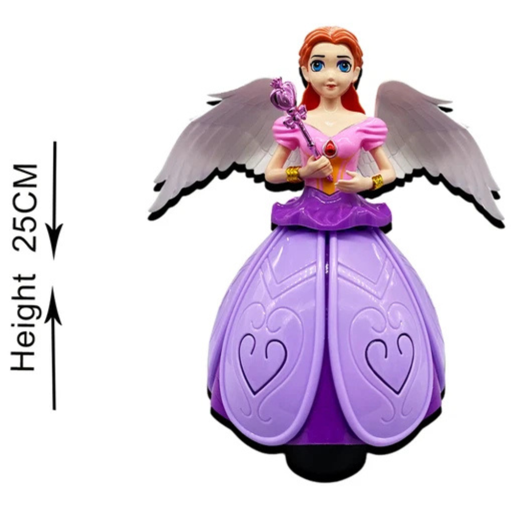 Disney Princess Flutter Spin Dancing Light Doll Toy Music Lights Bump & Go