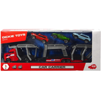 Dickie Toys Blue Car Carrier Truck with 3 Cars Diecast Model Toy 1:64 Scale Transport Set