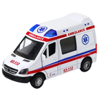 Mercedes Sprinter Ambulance Van Diecast Model Toy with Lights and Sounds 1:32 Scale for Kids