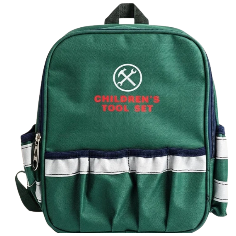 Kids Tool Set Backpack with Working Drill 19 Piece Construction Diy Toy Kit for Boys Girls