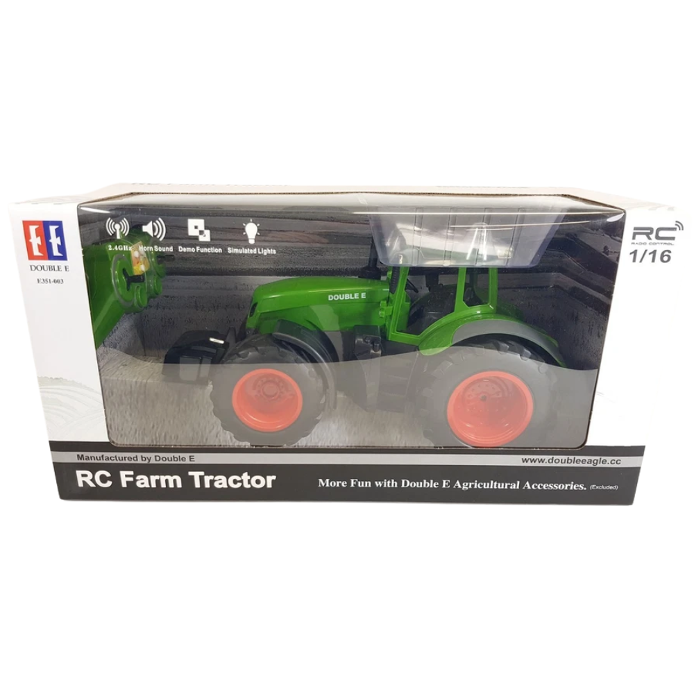 Remote Control Farm Tractor Rc 1:16 Scale 2.4ghz Lights Sound Kids Gift Toy for Boys Girls
