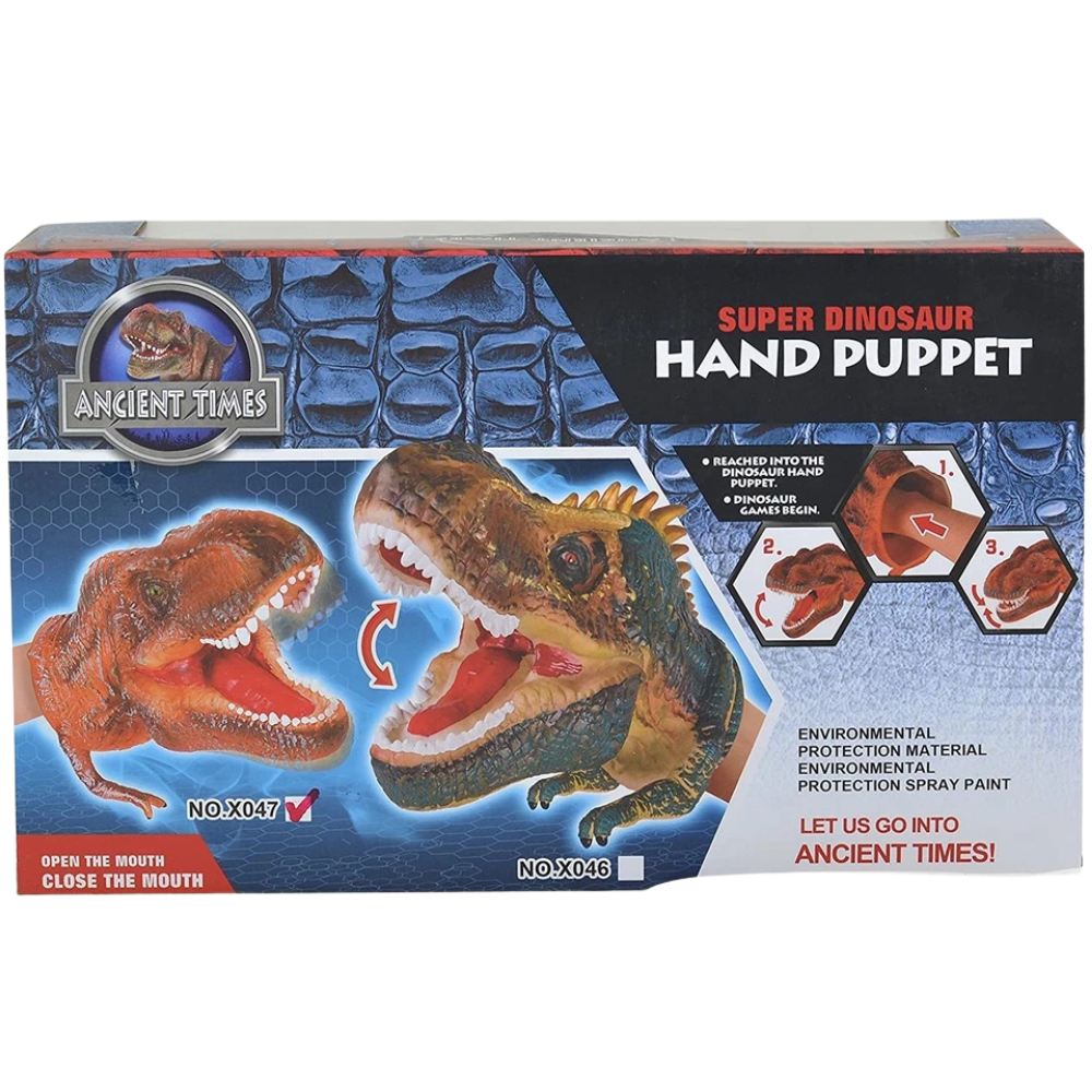 Realistic Dinosaur Hand Puppet Jurassic Toy with Detailed Design for Imaginative Play Boxed Gift