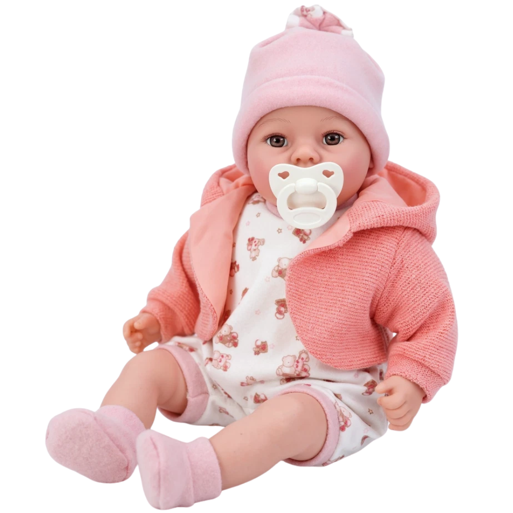 18" Lifelike Soft Body Baby Doll for Girls & Boys with 16 Sounds Outfits & Dummy Toy