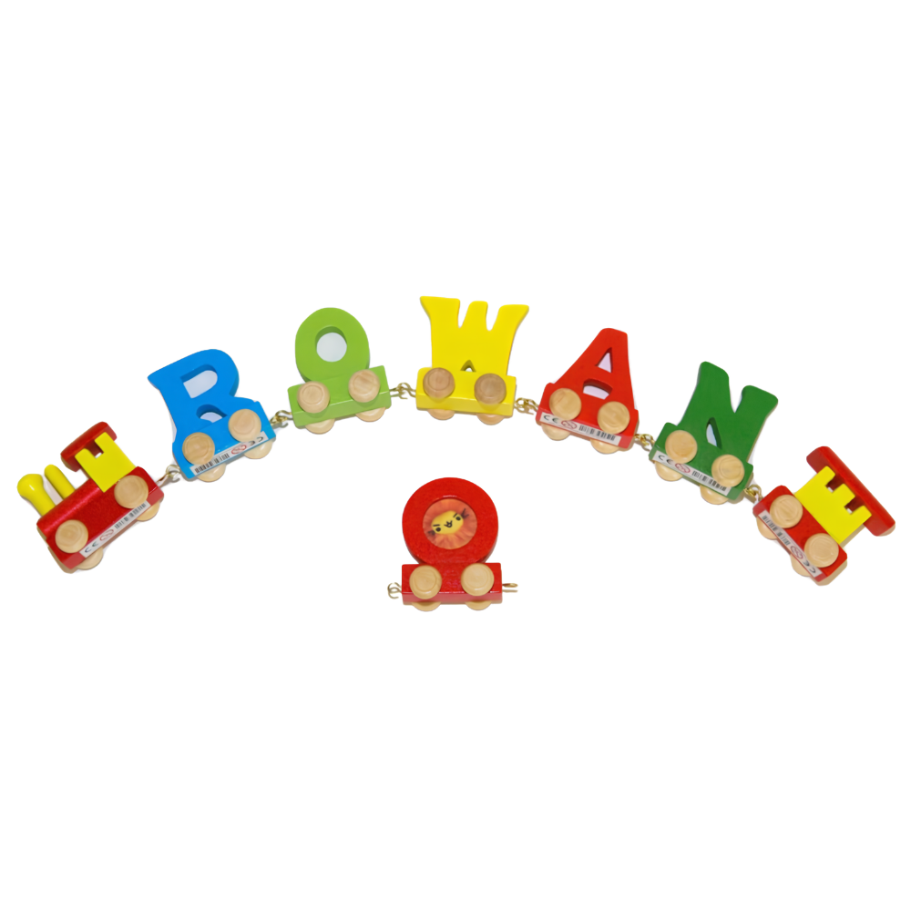 Personalised Wooden Colour Train Letters Name Train Gift for Children Baby & Toddler