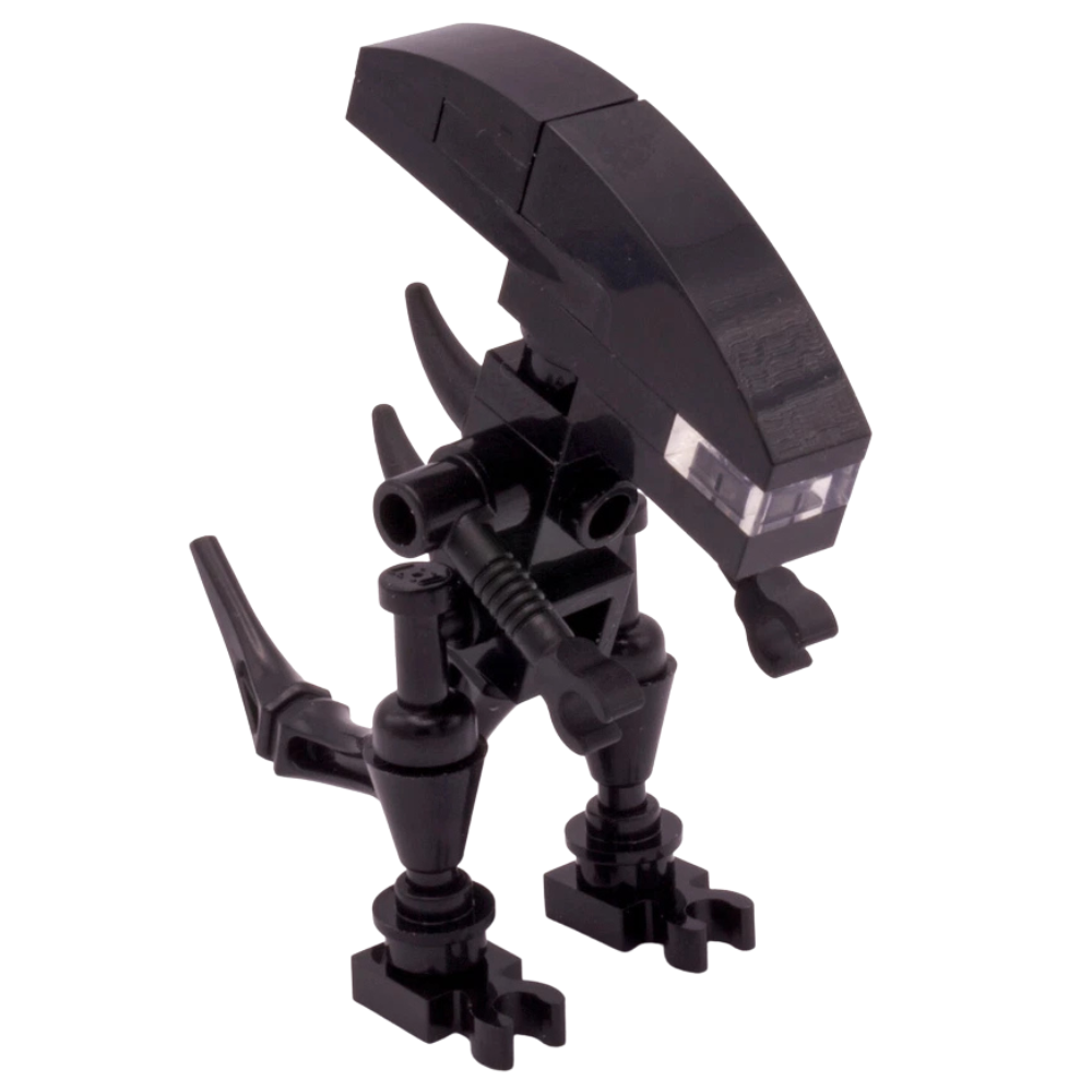 Lego Alien Xenomorph & Facehugger Custom Kit Made with Real Lego Bricks Display Set