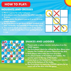 Jumbo 2-In-1 Garden Games Kids Giant Snakes & Ladders Noughts Crosses Family Game Fun Game
