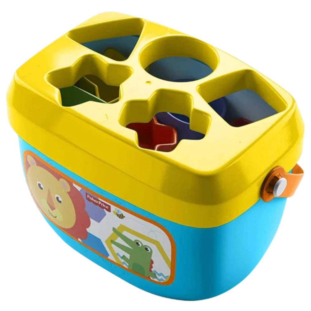 Fisher-Price Baby's First Blocks 10 Piece Shape Sorting Stacking Bucket Toy Baby 6M+