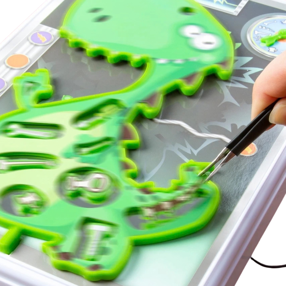 Dino Operation Game for Kids Dinosaur Board Game Plastic Pieces Solo Play