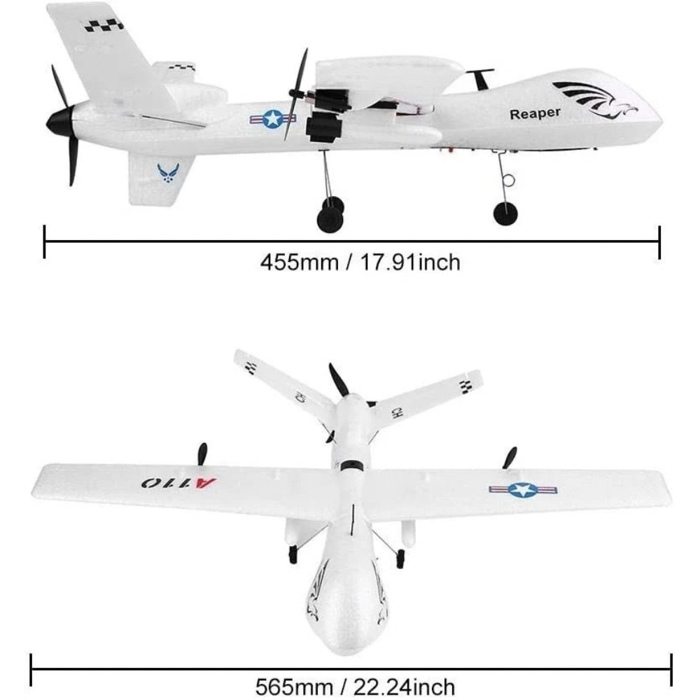 Rc Glider Plane Mq-9 Drone 2.4g Remote Control Airplane 6-Axis Gyro Kids Gift 14+