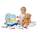 Kids Doctor Play Set 22PCS Rolling Suitcase Pretend Medical Kit