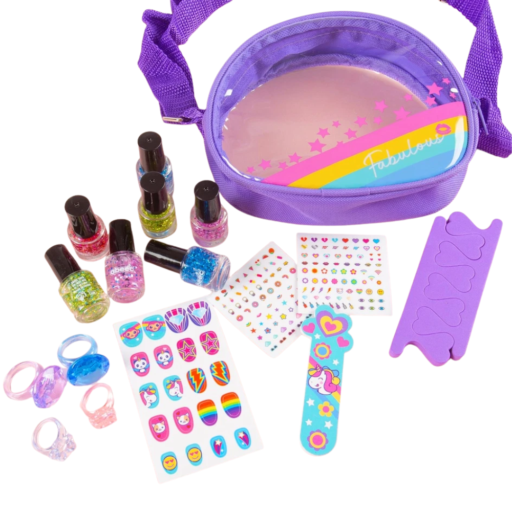 Abeec Fabulous Nail Kit Nail Polish Set with Nail Accessories & Kids Jewellery Gift Set