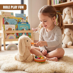 Stuffed Easter Bunny Plush Soft Rabbit Seated Super Cuddly Bunny Toy Pet for Kids & Home