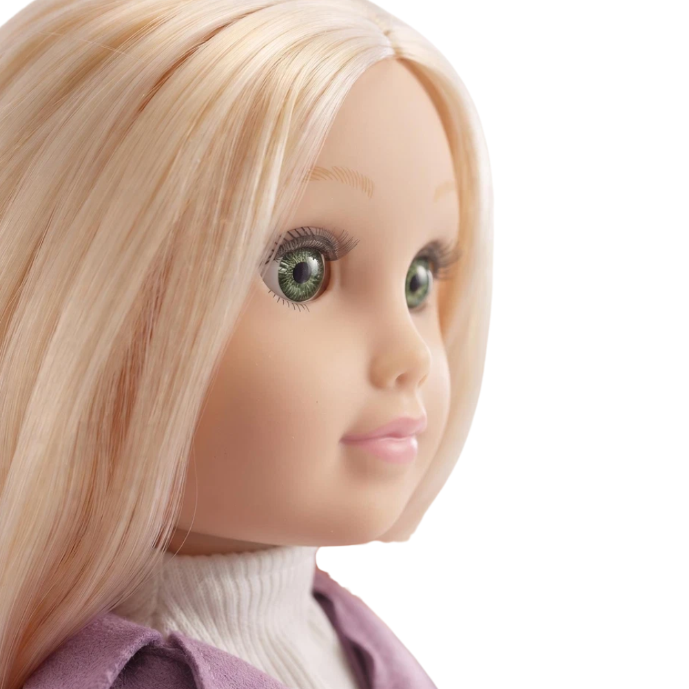 Fashion Baby Doll 18-Inch Ashley with Movable Body & Long Blonde Hair Gift Bibi Doll for Kids