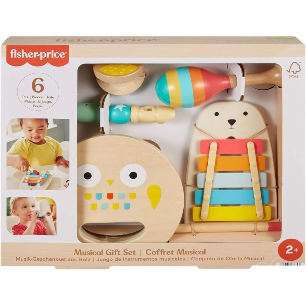 Fisher-Price Musical Instrument Gift Set Baby Toddler Toys Animal Theme