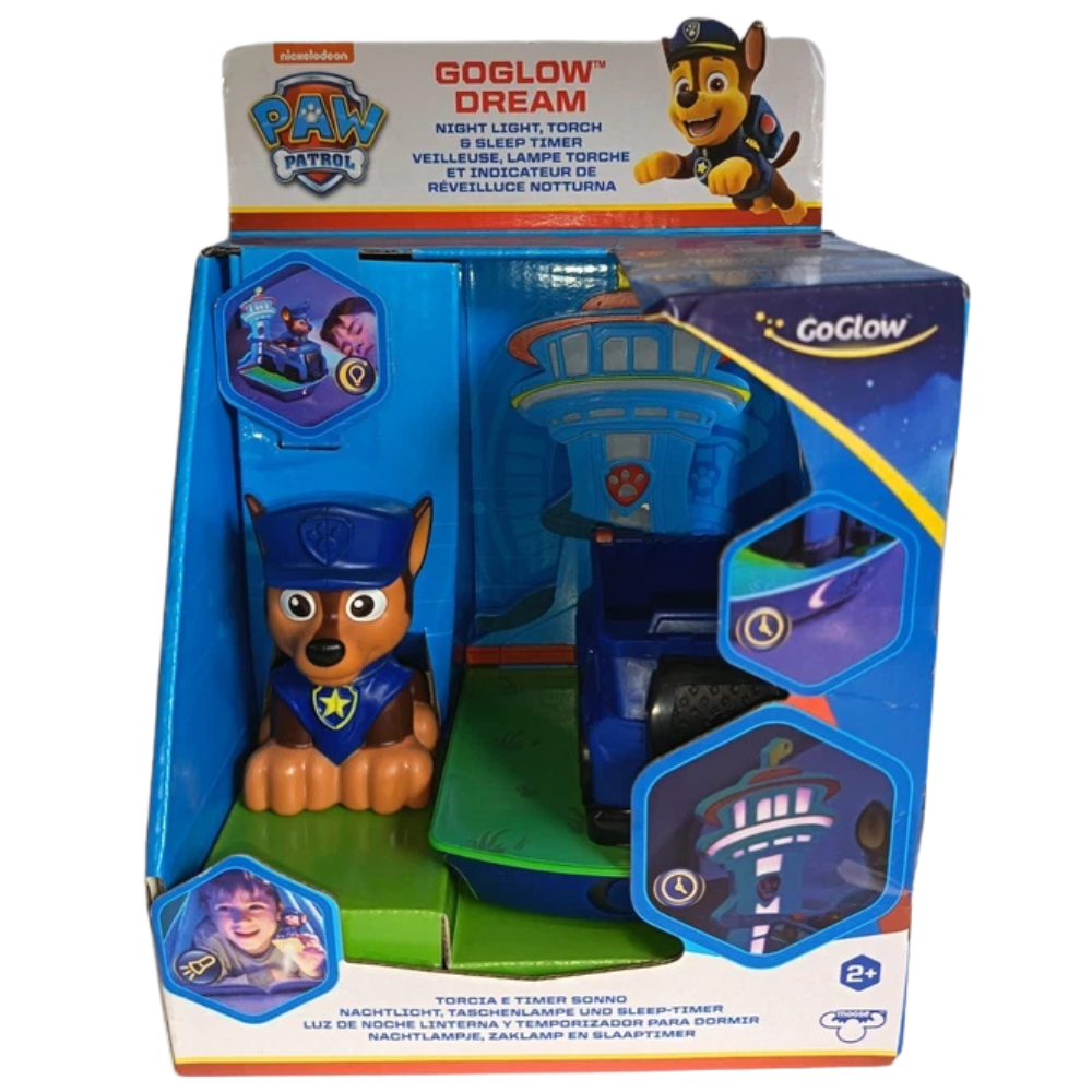Paw Patrol Chase Goglow 3-In-1 Night Light Lamp Torch Sleep Trainer Timer for Kids
