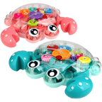 2 Pcs Gear Crab and Car Toys with Flashing Lights and Music Fun Interactive Toys for Kids