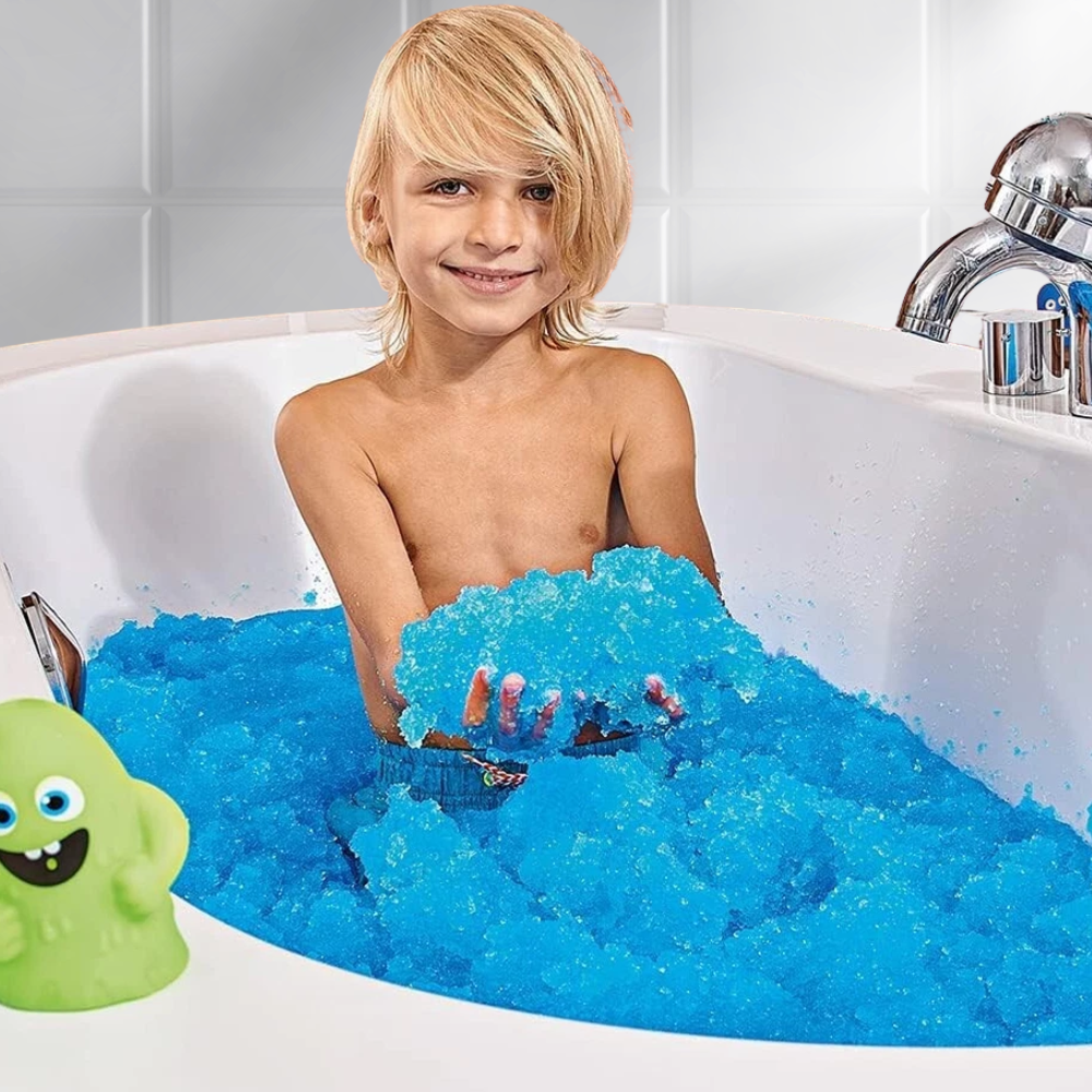 Zimpli Kids Gelli Baff Powder Pack of 2 Blue Red Colourful Goo Bath Sensory Play Toy