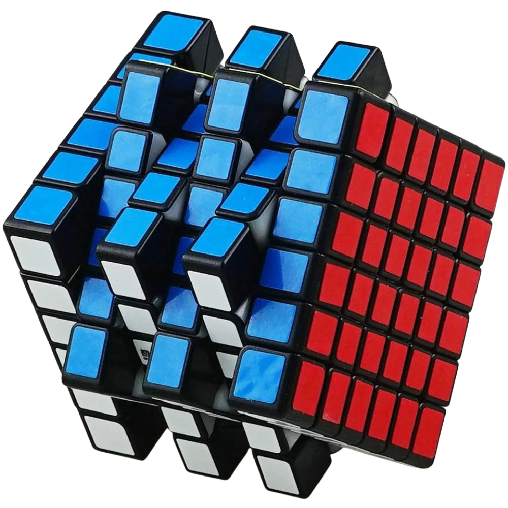 Qiyi 6x6 Magic Cube Puzzle Toy Black Super Smooth Fast Speed Cube for Brain Training