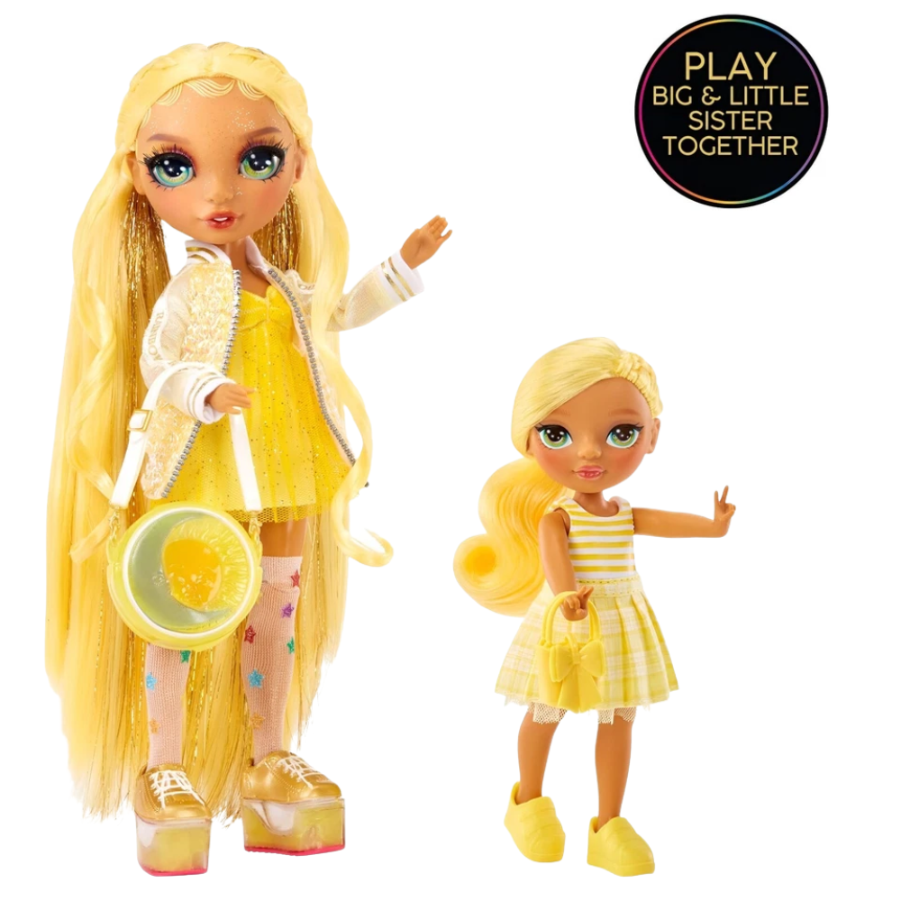 Rainbow High Littles Daisy Madison Doll with Yellow Outfit, Handbag and Magical Pet Bear