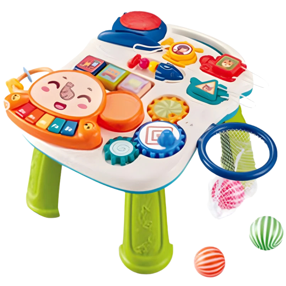 Unisex 2-In-1 Baby Walker and Interactive Entertainment Game Table for Growing Babies
