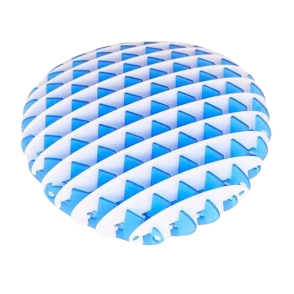 Toyland® 10cm (4") Morf Worm Fidget Toy – Blue & White Two-Tone Sensory Stress Relief Toy