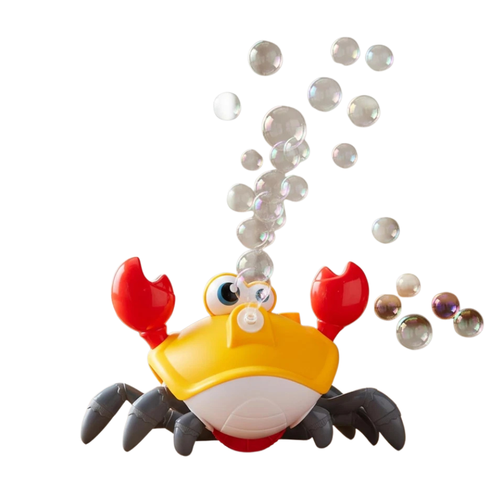Toyland 22cm Crazy Crab Moving Bubble Machine with Led Lights Sounds 2x60ml Solution Kids Ages 3+