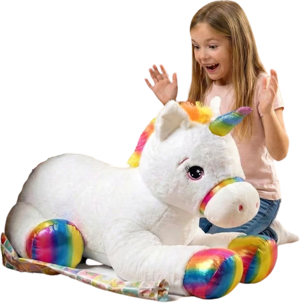 Giant Unicorn Soft Toy 110cm Large Rainbow Plush Stuffed Animal Big Cuddly Teddy Gift Baby