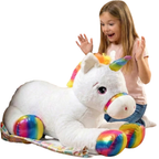 Giant Unicorn Soft Toy 110cm Large Rainbow Plush Stuffed Animal Big Cuddly Teddy Gift Baby
