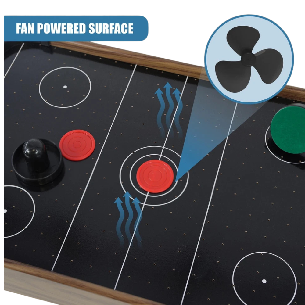 Mini Air Hockey Tabletop Game with Fans 2 Pucks 2 Pushers Kids Adults Arcade Sports Game