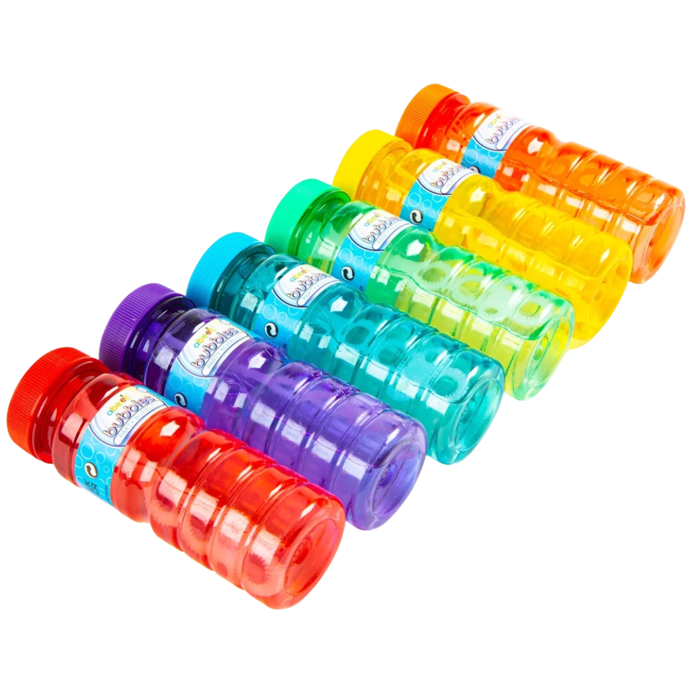 6 Pack Bubbles for Kids Party Bag Fillers Outdoor Bubble Solution 118ml Bottles Fun Toy
